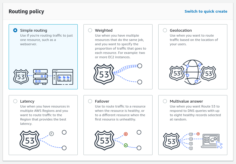 Select Routing policy